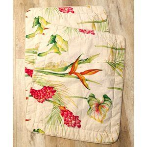 THOMASVILLE HOME FURNISHINGS Pillow Shams Tropical Nasturtium Bird of Paradise S